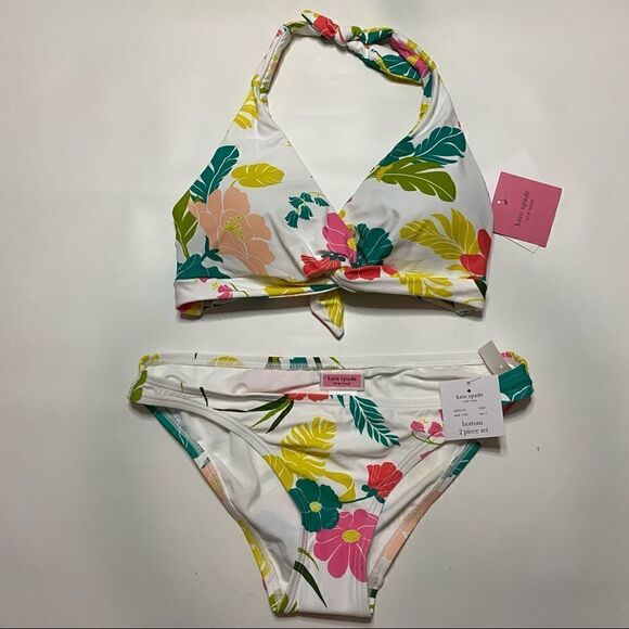 NWT Kate Spade Knotted Halter Bikini Size small - Picture 1 of 8